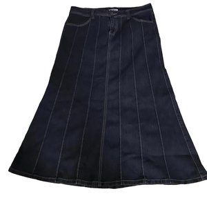 Y2k Denim Maxi Skirt